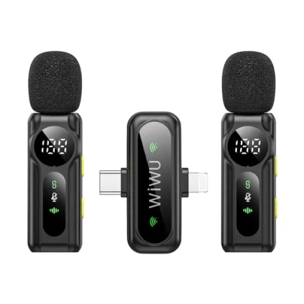 WiWU Wi-WM007 Dual Wireless Lavalier Microphone